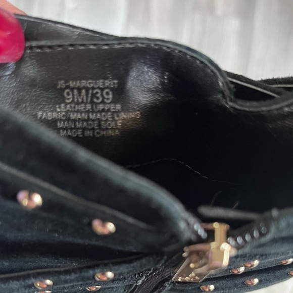 Jessica Simpson black studded tassel heeled ankle boots booties has some wear 9 - Picture 11 of 11